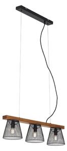 Briloner 4077-035 - Lampadario a sospensione con filo WOOD & STYLE 3xE14/25W/230V