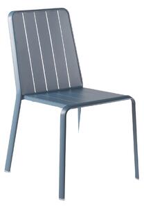 Sedia da giardino senza cuscino Idaho NATERIAL in alluminio con seduta in alluminio blu