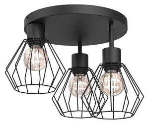 Plafoniera PARKLA 3xE27/15W/230V nero