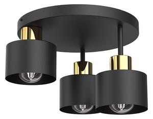 Plafoniera PARKLA 3xE27/15W/230V nero/oro