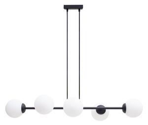 Lampadario a sospensione con filo FIRA 5xE27/60W/230V nero