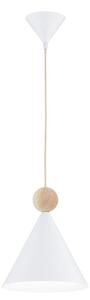 Argon 8629 - Lampadario a sospensione con filo KEGEL 1xE27/15W/230V bianco