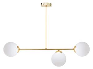 Lampadario a sospensione con supporto rigido FIRA 3xE27/60W/230V oro
