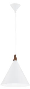 Argon 8631 - Lampadario a sospensione con filo KEGEL 1xE27/15W/230V bianco