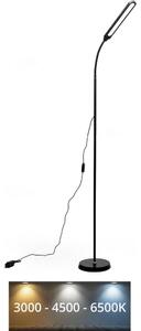Lampada da terra dimmerabile a LED SIGNUS LED/10W/230V 3000/4500/6500K nero