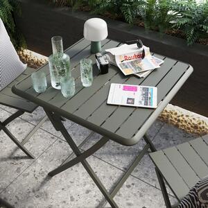 Sedia da giardino senza cuscino Idaho NATERIAL pieghevole in alluminio con seduta in alluminio verde