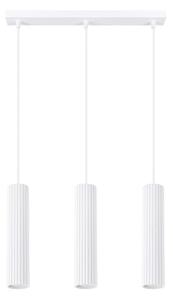 Sollux SL.1537 - Lampadario a sospensione con filo KARBON 3xGU10/10W/230V bianco