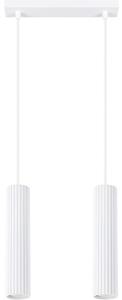 Sollux SL.1536 - Lampadario a sospensione con filo KARBON 2xGU10/10W/230V bianco