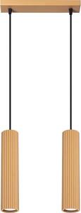 Sollux SL.1555 - Lampadario a sospensione con filo KARBON 2xGU10/10W/230V oro