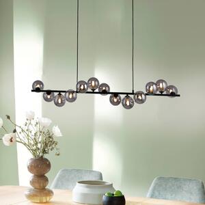 Schöner Wohnen Lampada a sospensione in vetro Dubai, Nero, Soggiorno / Sala da pranzo, Metallo, Moderno, Lampada a sospensione