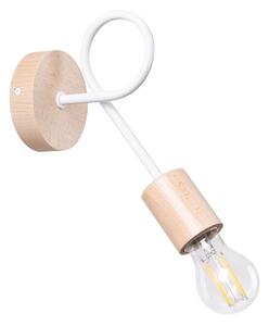 Sollux SL.1473 - Applique EMBER 1xE27/15W/230V bianco/beige/faggio