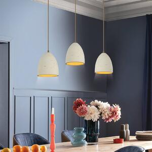 Schöner Wohnen Lampada a sospensione Traventa, dimmerabile, Crema / Ambra, Soggiorno / Sala da pranzo, calcestruzzo / cemento, Mediterraneo, Lampada a sospensione