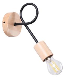 Sollux SL.1476 - Applique EMBER 1xE27/15W/230V nero/beige/faggio