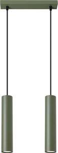 Sollux SL.1485 - Lampadario a sospensione con filo LAGOS 2xGU10/10W/230V verde