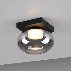 Schöner Wohnen Plafoniera a LED Sia, dimmerabile, Alluminio / Grigio / Zincato, Soggiorno / Sala da pranzo, Vetro, Moderno, Plafoniera LED