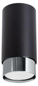 Sollux SL.1408 - Faretto NERO 1xGU10/10W/230V 12,5 cm nero/cromo lucido