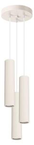 Sollux SL.1595 - Lampadario a sospensione con filo KARBON 3xGU10/10W/230V color crema