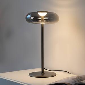 Schöner Wohnen Lampada da tavolo a LED Posh, dimmerabile, Alluminio / Grigio / Zincato, Soggiorno / Sala da pranzo, Vetro, Moderno, Lampada da tavolo LED