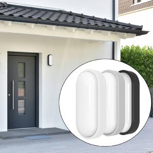 MEGATRON Applique da esterni LED Zella Neo XL Sensor, grigio, IP54 dimmerabile, Alluminio / Grigio / Zincato, Corridoio, Plastica