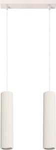Sollux SL.1593 - Lampadario a sospensione con filo KARBON 2xGU10/10W/230V color crema
