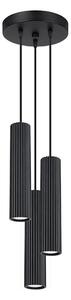 Sollux SL.1576 - Lampadario a sospensione con filo KARBON 3xGU10/10W/230V nero