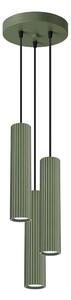 Sollux SL.1614 - Lampadario a sospensione con filo KARBON 3xGU10/10W/230V verde