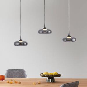 Schöner Wohnen Lampada a sospensione in vetro Posh, dimmerabile, Alluminio / Grigio / Zincato, Soggiorno / Sala da pranzo, Vetro, Moderno, Lampada a sospensione