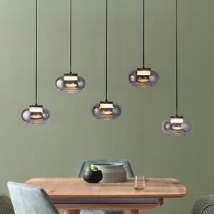 Schöner Wohnen Lampada a sospensione in vetro Sia, dimmerabile, Alluminio / Grigio / Zincato, Soggiorno / Sala da pranzo, Vetro, Moderno, Lampada a sospensione