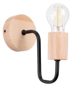 Sollux SL.1668 - Applique TIMBO 1xE27/15W/230V nero/beige/faggio