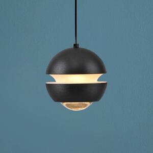 Schöner Wohnen Lampada a sospensione in vetro Lini, Nero, Soggiorno / Sala da pranzo, Metallo, Moderno, Lampada a sospensione