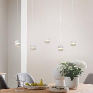 Schöner Wohnen Lampada a sospensione in vetro Lini, dimmerabile, Bianco / Opale, Soggiorno / Sala da pranzo, Metallo, Moderno, Lampada a sospensione