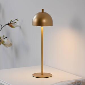 Schöner Wohnen Lampada LED da tavolo ricaricabile Bellies, color oro, IP54 dimmerabile, Ottone / Oro, Soggiorno / Sala da pranzo, Metallo, Scandinavo