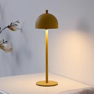 Schöner Wohnen lampada LED da tavolo ricaricabile Bellies, magia dei fiori IP54 dimmerabile, Giallo / Arancione, Soggiorno / Sala da pranzo, Metallo, Scandinavo