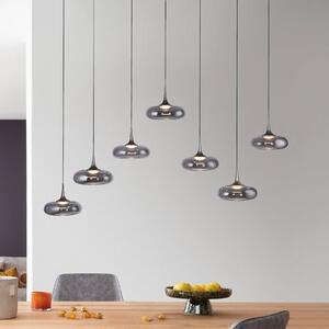 Schöner Wohnen Lampada a sospensione in vetro Posh, dimmerabile, Alluminio / Grigio / Zincato, Soggiorno / Sala da pranzo, Vetro, Moderno, Lampada a sospensione