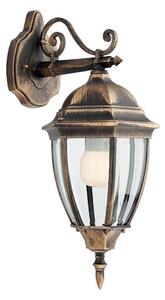 Redo 9605 - Applique da esterno SEVILLA 1xE27/42W/230V IP44 oro/patina