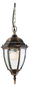 Redo 9607 - Lampadario da esterno a sospensione con catena SEVILLA 1xE27/42W/230V IP44 oro/patina