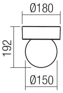 Redo 90641 - Plafoniera da esterno BULK 1xE27/28W/230V IP44 antracite
