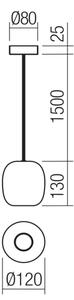 Redo 01-3479 - Lampadario a sospensione con filo BOOM 1xGU10/10W/230V diametro 12 cm marrone