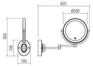 Redo 01-3087 -LED Dimmerabile Specchio cosmetico SELFIE LED/7W/230V 3000/4000/6000K bianco