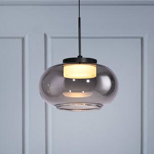 Schöner Wohnen Lampada a sospensione in vetro Sia, dimmerabile, Alluminio / Grigio / Zincato, Soggiorno / Sala da pranzo, Vetro, Moderno, Lampada a sospensione