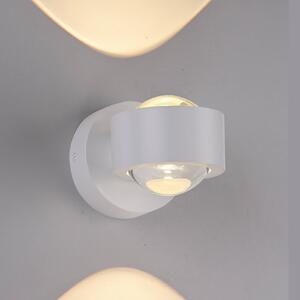 Schöner Wohnen Applique da parete a LED Chia, Bianco / Opale, Soggiorno / Sala da pranzo, Plastica, Moderno, Applique a LED