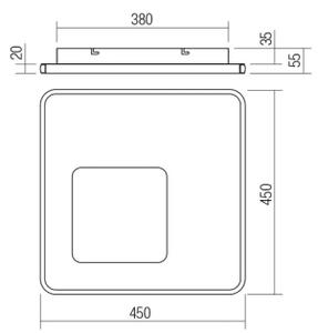 Redo 05-961-Plafoniera LED dimmerabile SINTESI LED/53W/230V 3000-6000K +RC