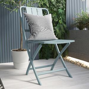 Sedia da giardino senza cuscino Idaho NATERIAL pieghevole in alluminio con seduta in alluminio blu
