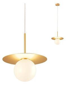Redo 01-2727 - Lampadario a sospensione con filo PLATO 1xG9/10W/230V diametro 20 cm oro