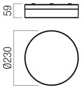 Redo 01-3735 - Plafoniera LED FRISBI LED/12W/230V 3000/4000K IP44 nero
