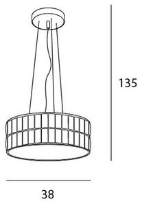MAXLIGHT P0236 - Lampadario a sospensione con filo DIAMANTE 5xG9/42W/230V diametro 38 cm cromo