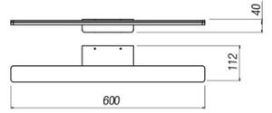 Redo 01-2504- Illuminazione a LED per specchi da bagno BARRIO LED/17,25W/230V IP44 nero