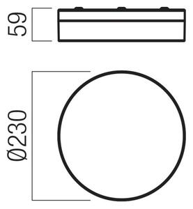 Redo 01-3727 - Plafoniera LED FRISBI LED/12W/230V 3000/4000K IP44 cromo