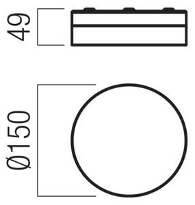Redo 01-3725 - Plafoniera LED FRISBI LED/8W/230V IP44 cromo