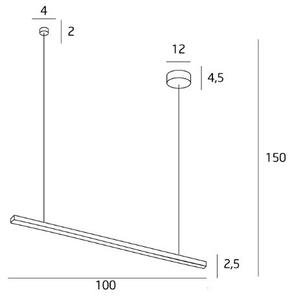MAXLIGHT P0310 - Lampadario LED a sospensione con filo TRIO LED/12W/230V nero
